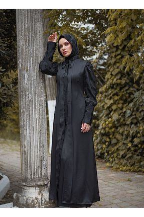 کلاه و ابایا مشکی زنانه پنبه ای HARİKA WEAR - کد 839631328