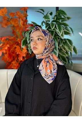 روسری نارنجی پنبه ای Oxygen Scarfs - کد 939753901
