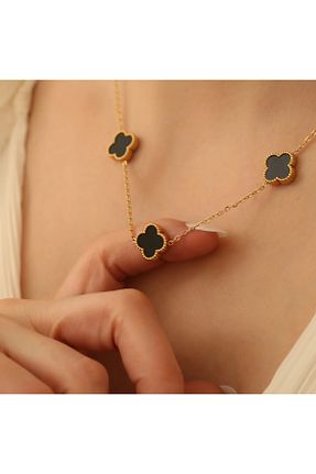 گردنبند جواهر مشکی زنانه فلزی HND collection - کد 930548288