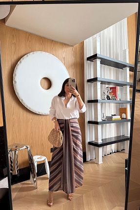 دامن رنگی زنانه بافتنی Özge Özgenç - کد 939750930