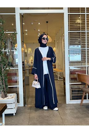 ست بالاتنه و پائین تنه حجاب سرمه ای زنانه Relaxed NS Moda - کد 939829271