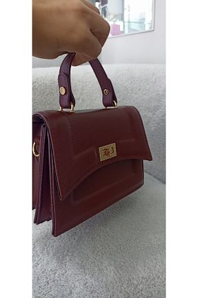 کیف دوشی زرشکی زنانه پارچه ای Bentwo - کد 939771493