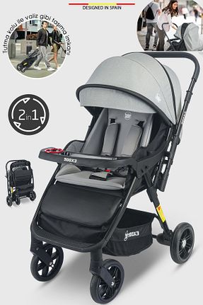 کالسکه طوسی Çift Yönlü Baby Home - کد 939893150