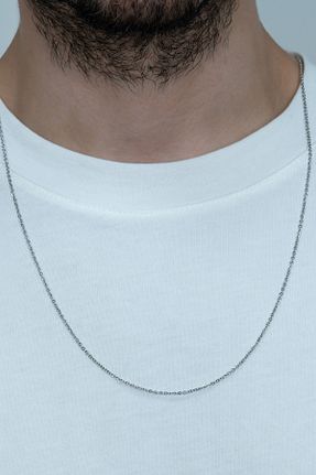 گردنبند استیل ( فولاد ) سفید زنانه استیل ضد زنگ Takı Dükkanı - کد 442742131