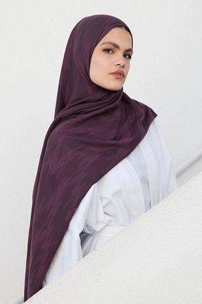 شال بنفش زنانه ابریشم Qef - کد 932986754