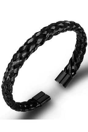 دستبند استیل (فولاد) مشکی مردانه استیل ضد زنگ Takı Dükkanı - کد 327970916