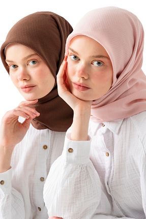 روسری قهوه ای پنبه ای Wega Moda - کد 938858878