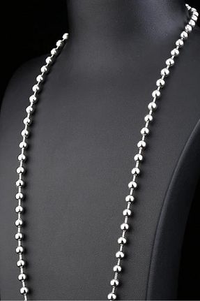 گردنبند استیل ( فولاد ) سفید مردانه استیل ضد زنگ Takı Dükkanı - کد 36770616