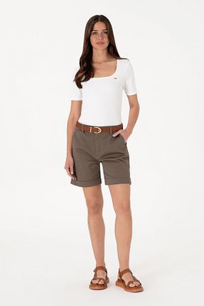 شلوارک و برمودا قهوه ای زنانه Straight U.S. Polo Assn. - کد 932900400