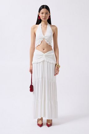 دامن سفید زنانه پلی استر Black Fashion - کد 939790658