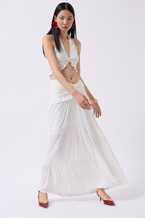 دامن سفید زنانه پلی استر Black Fashion - کد 939790658