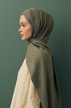 شال خاکی زنانه ویسکون Qef - کد 887003487