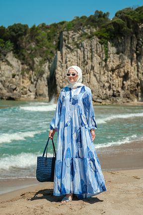 لباس آبی زنانه بافتنی LOCCO - کد 939961345