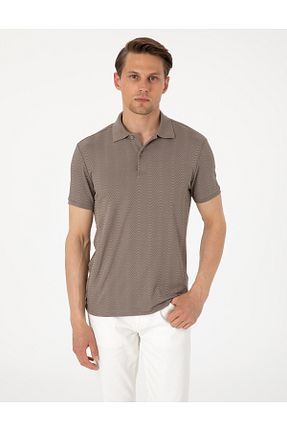 پولوشرت قهوه ای مردانه مخلوط پلی استر Pierre Cardin - کد 939828595