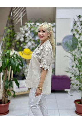 پیراهن سفید زنانه رگولار Punta Otantik - کد 939834975
