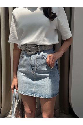 دامن آبی زنانه جین ESRAHELVACI - کد 939827631