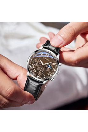 ساعت مچی مشکی مردانه فلزی Feron accessories - کد 923482298