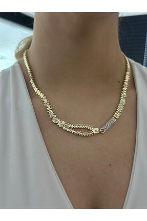 گردنبند استیل ( فولاد ) طلائی استیل (فولاد) MyladyAccessoriess - کد 939840264