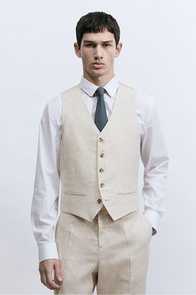 جلیقه بژ مردانه اسلیم H&M - کد 939981212