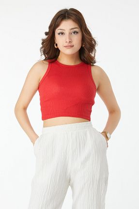 بلوز حجاب قرمز زنانه رگولار TOFİSA - کد 807772581