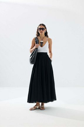 دامن حجاب مشکی زنانه کلوش Tailors Room - کد 838736800