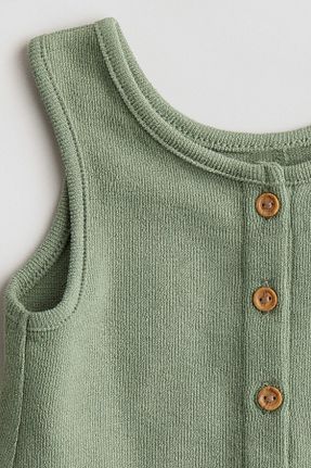 سرهمی خاکی بچه گانه بدون آستین H&M - کد 939841998