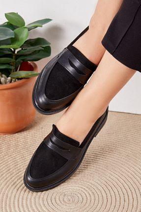 کفش کلاسیک مشکی زنانه چرم مصنوعی TOFİSA - کد 869579349