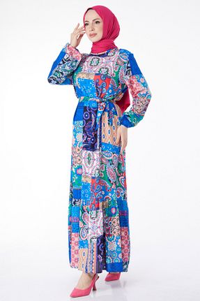 لباس آبی زنانه بافتنی TOFİSA - کد 824370809