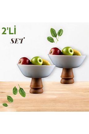 کاسه و بشقاب دکوراتیو قهوه ای پرسلن Violenza Home - کد 939838292