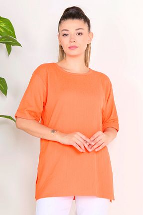 تیشرت نارنجی زنانه رگولار TOFİSA - کد 773593777