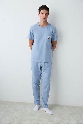 ست لباس راحتی آبی زنانه ساده Penti - کد 921337051