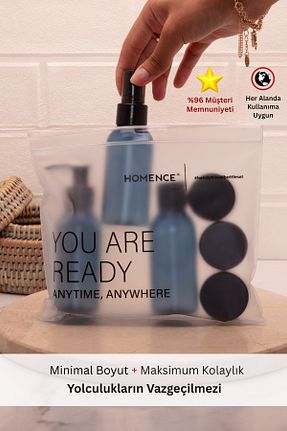 کیف آرایش آبی homence - کد 802456522