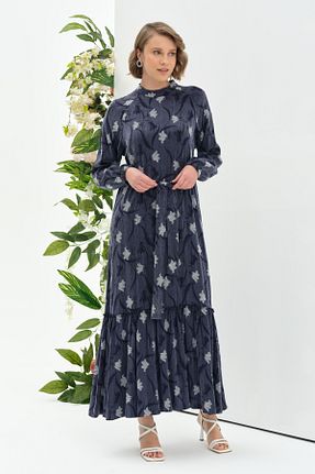 لباس مجلسی و فارغ التحصیلی سرمه ای زنانه LyocelلیترKarışımlı gaze - کد 939937015