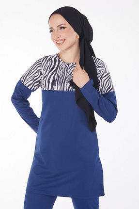 ست گرمکن سرمه ای زنانه پلی استر TOFİSA - کد 837734141