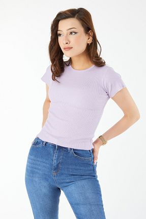 بلوز حجاب بنفش زنانه رگولار TOFİSA - کد 807773053