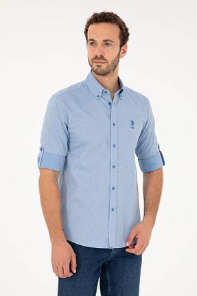 پیراهن مشکی مردانه یقه دکمه دار U.S. Polo Assn. - کد 922387648