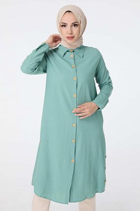 تونیک حجاب سبز زنانه مخلوط پلی استر TOFİSA - کد 778178398