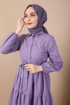 لباس حجاب بنفش زنانه رگولار Giza Giyim - کد 230355028