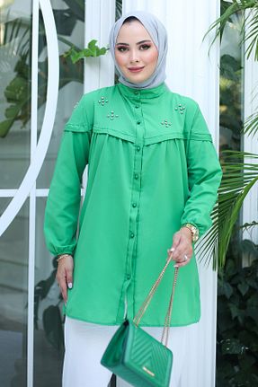 تونیک سبز زنانه بافتنی TOFİSA - کد 819729928