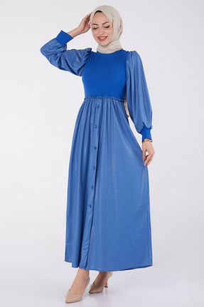 لباس حجاب آبی زنانه A-line TOFİSA - کد 883910511