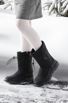 بوت / نیم بوت مشکی بچه گانه چرم مصنوعی Kiko Kids - کد 66384366