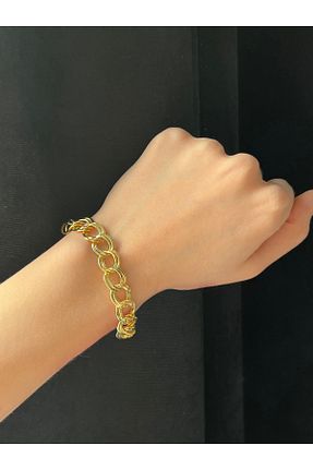 دستبند جواهر زرد زنانه برنجی MOD10 - کد 939947275