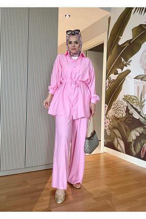 ست بالاتنه و پائین تنه حجاب رنگی زنانه رگولار Aselim Hijap Moda - کد 939950350