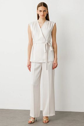 شلوار نباتی زنانه ساتن Ekol - کد 939950020