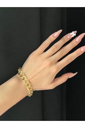 دستبند جواهر زرد زنانه برنجی MOD10 - کد 939947275