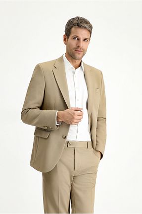 کت و شلوار بژ مردانه یقه کتی Kiğılı - کد 883964574