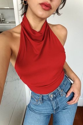 بلوز قرمز زنانه ساده World Fashion Trends - کد 939976050