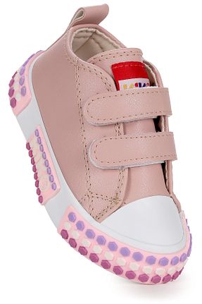 کفش اسنیکر صورتی بچه گانه چسبی Kiko Kids - کد 880142331