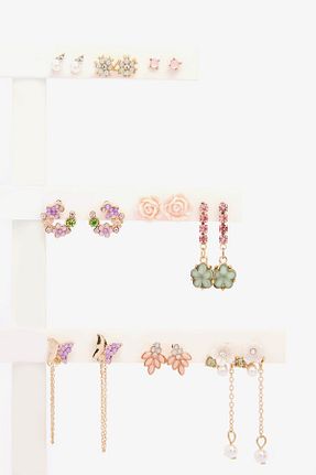 گوشواره جواهر طلائی منجق Penti - کد 917250455