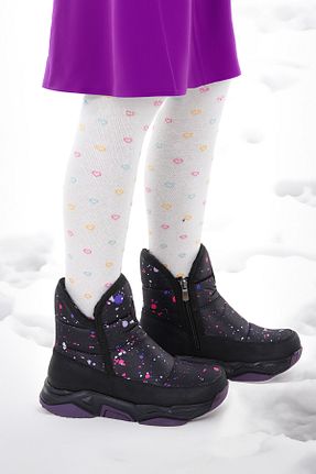 بوت برفی مشکی بچه گانه چرم مصنوعی Kiko Kids - کد 863886626